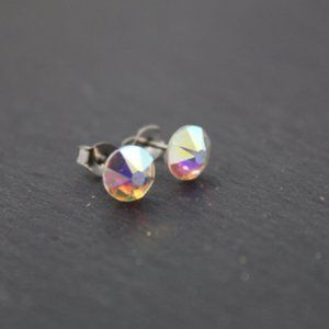 Beautiful Sparkly Stud Earrings in AB Crystal